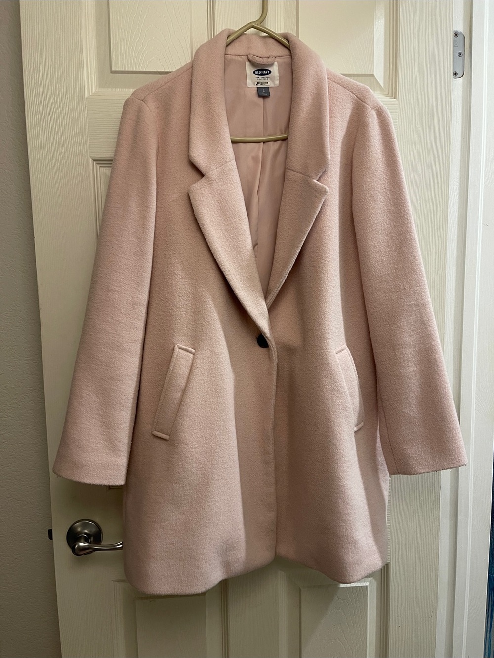 Old Navy Women's Light Blush Pink Pea Coat
